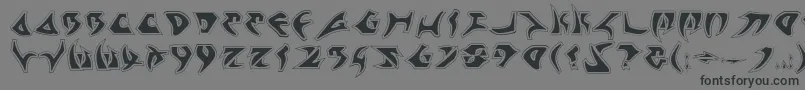 Kahless2p Font – Black Fonts on Gray Background