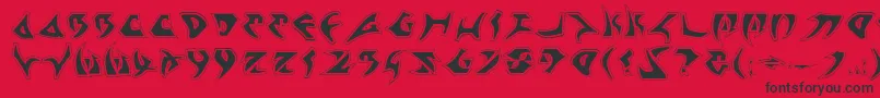 Kahless2p Font – Black Fonts on Red Background