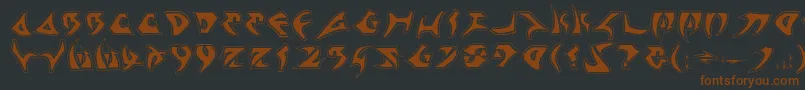 Kahless2p Font – Brown Fonts on Black Background