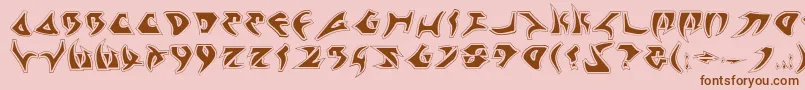 Kahless2p Font – Brown Fonts on Pink Background