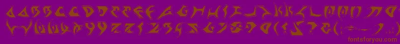 Kahless2p Font – Brown Fonts on Purple Background