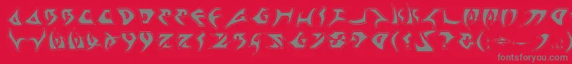 Kahless2p Font – Gray Fonts on Red Background