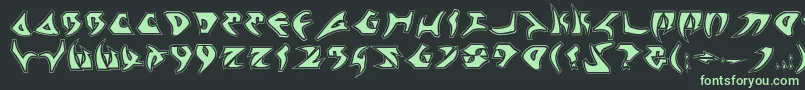 Kahless2p Font – Green Fonts on Black Background