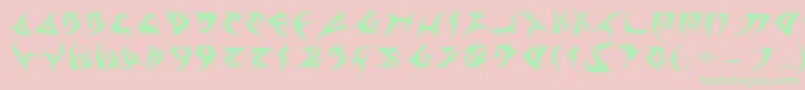 Kahless2p Font – Green Fonts on Pink Background