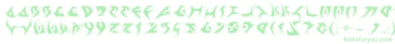 Kahless2p Font – Green Fonts on White Background