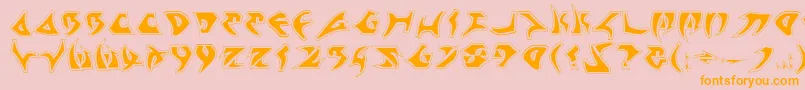 Kahless2p Font – Orange Fonts on Pink Background