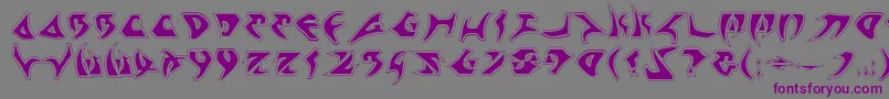 Kahless2p Font – Purple Fonts on Gray Background