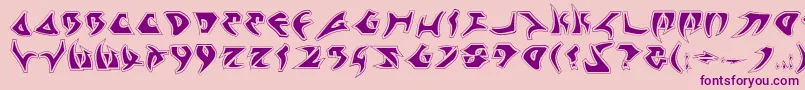 Kahless2p Font – Purple Fonts on Pink Background