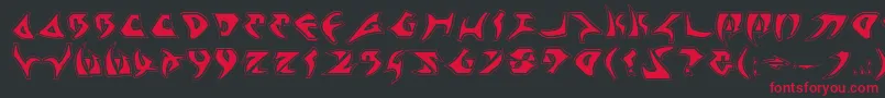 Kahless2p Font – Red Fonts on Black Background