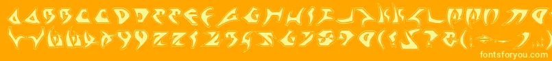 Kahless2p Font – Yellow Fonts on Orange Background