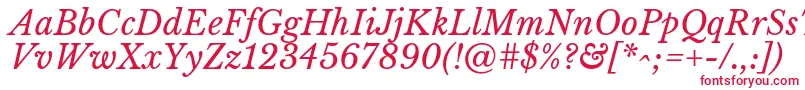 Fonte LibrebaskervilleItalic – fontes vermelhas