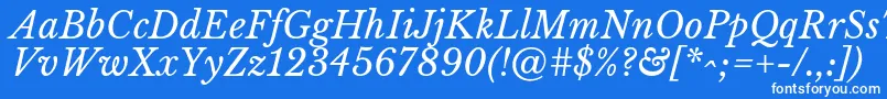 fuente LibrebaskervilleItalic – Fuentes Blancas Sobre Fondo Azul