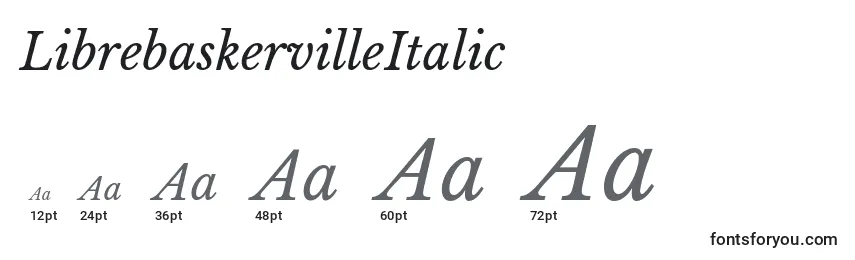 Размеры шрифта LibrebaskervilleItalic