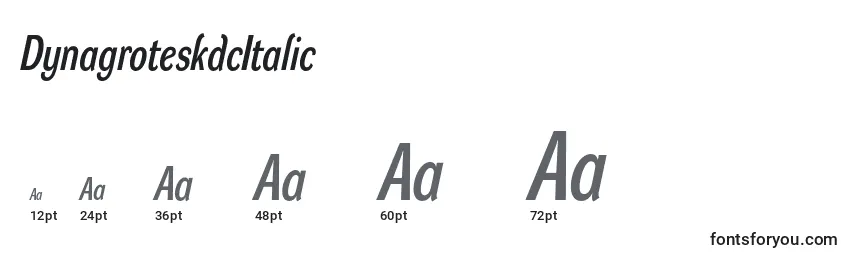 DynagroteskdcItalic Font Sizes