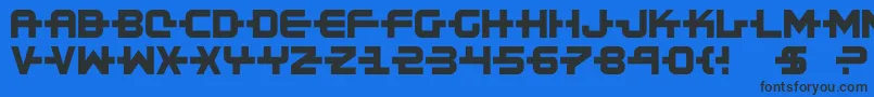 More about Kinex ffy Font Kinex ffy Font – Black Fonts on Blue Background