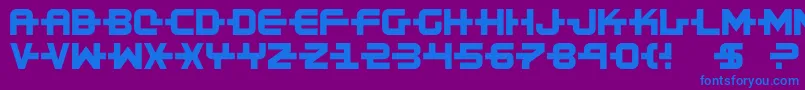 Kinex ffy Font – Blue Fonts on Purple Background