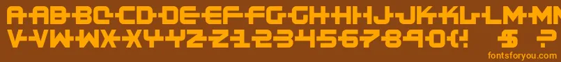 Kinex ffy-fontti – oranssit fontit ruskealla taustalla