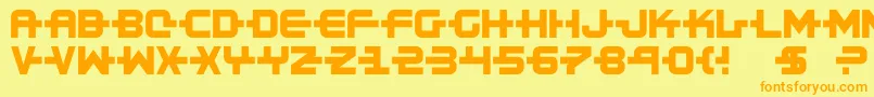 Kinex ffy Font – Orange Fonts on Yellow Background