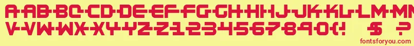 Kinex ffy Font – Red Fonts on Yellow Background