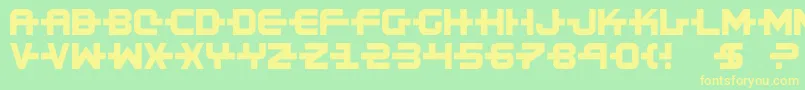 Kinex ffy Font – Yellow Fonts on Green Background