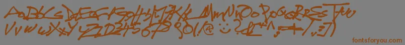 Tag Font – Brown Fonts on Gray Background