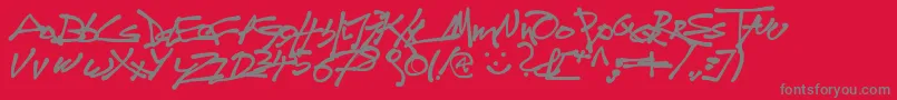 Tag Font – Gray Fonts on Red Background