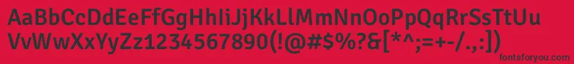 Signikanegative Semibold Font – Black Fonts on Red Background