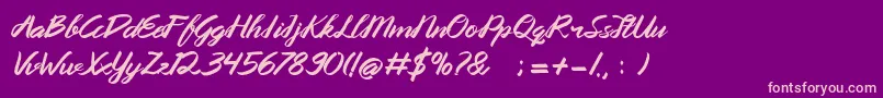 Queenata Font – Pink Fonts on Purple Background
