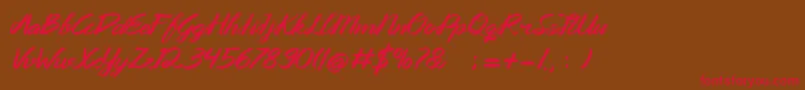 Queenata Font – Red Fonts on Brown Background
