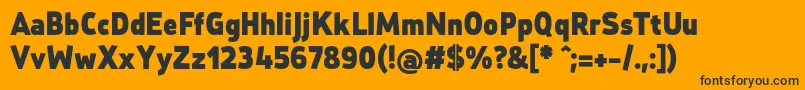 Sttransmission800Extrabold Font – Black Fonts on Orange Background
