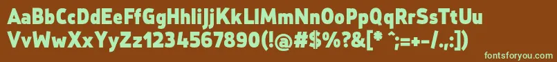 Шрифт Sttransmission800Extrabold – зелёные шрифты на коричневом фоне