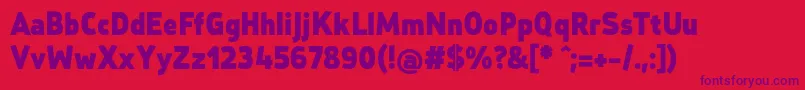 Sttransmission800Extrabold Font – Purple Fonts on Red Background