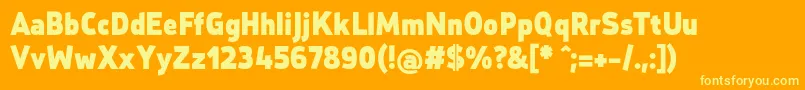 Sttransmission800Extrabold Font – Yellow Fonts on Orange Background