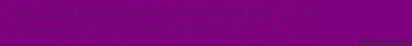 F4aagentcondthin Font – Black Fonts on Purple Background