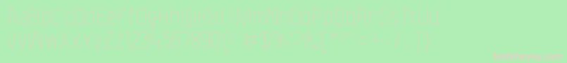 F4aagentcondthin Font – Pink Fonts on Green Background