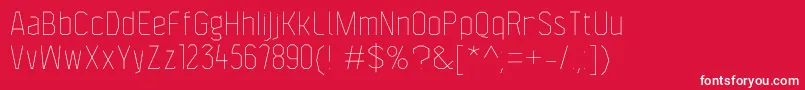 F4aagentcondthin Font – White Fonts on Red Background
