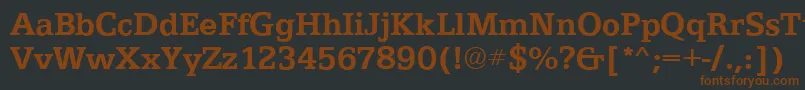 EgyptianTextBold Font – Brown Fonts on Black Background