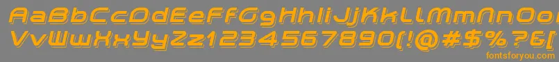 PlanetiumXShadowedItalicDemo Font – Orange Fonts on Gray Background
