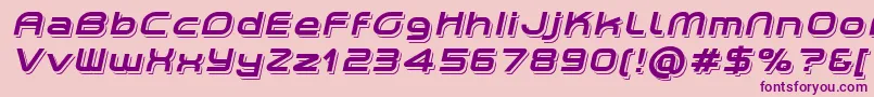 PlanetiumXShadowedItalicDemo Font – Purple Fonts on Pink Background