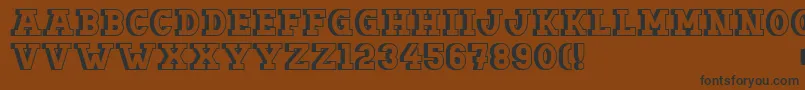 Doergonshift Font – Black Fonts on Brown Background