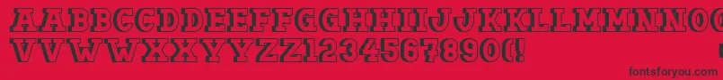 Doergonshift Font – Black Fonts on Red Background