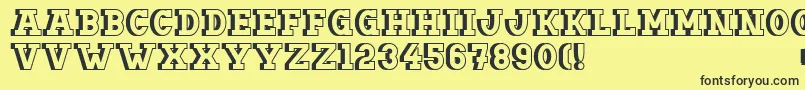 Doergonshift Font – Black Fonts on Yellow Background