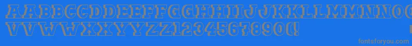 Doergonshift Font – Gray Fonts on Blue Background