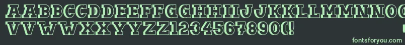 Doergonshift Font – Green Fonts on Black Background