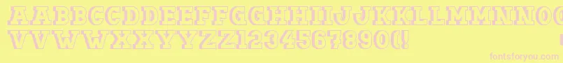 Doergonshift Font – Pink Fonts on Yellow Background