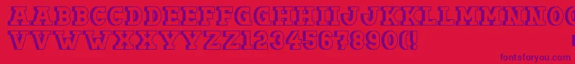 Doergonshift Font – Purple Fonts on Red Background