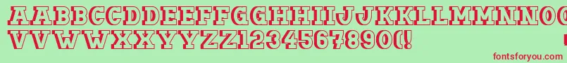 Doergonshift Font – Red Fonts on Green Background