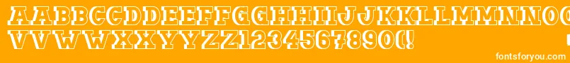 Doergonshift Font – White Fonts on Orange Background