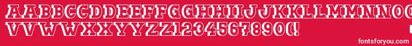 Doergonshift Font – White Fonts on Red Background