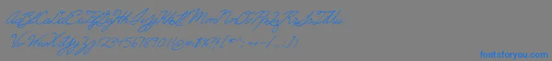 Fonte Erics – fontes azuis em um fundo cinza
